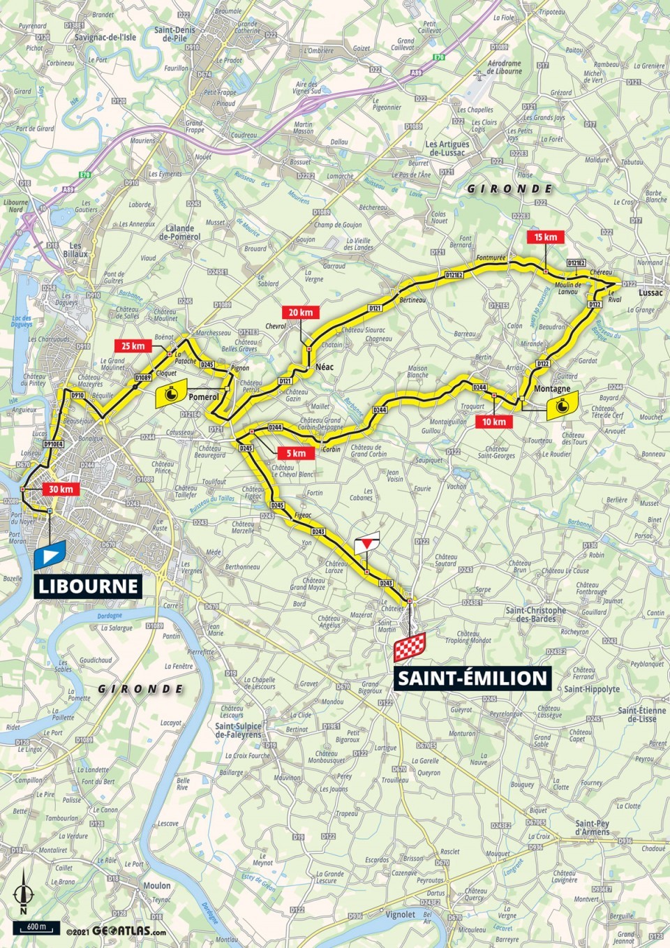 20. etapa na Tour de France 2021 - mapa.