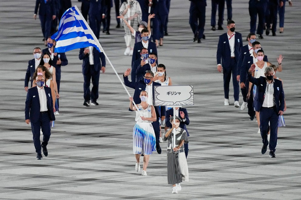 Výprava Grécka na otváracom ceremoniáli LOH Tokio 2020 / 2021.
