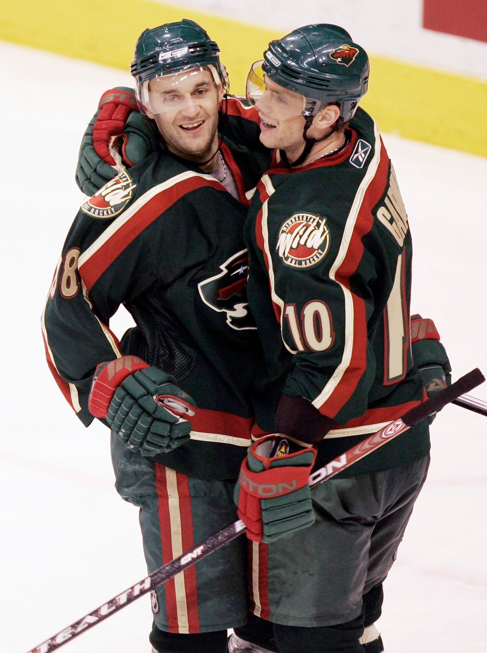 S Mariánom Gáboríkom v drese Minnesota Wild v NHL.