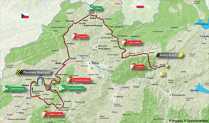 Mapa: 3. etapa na Okolo Slovenska 2021.