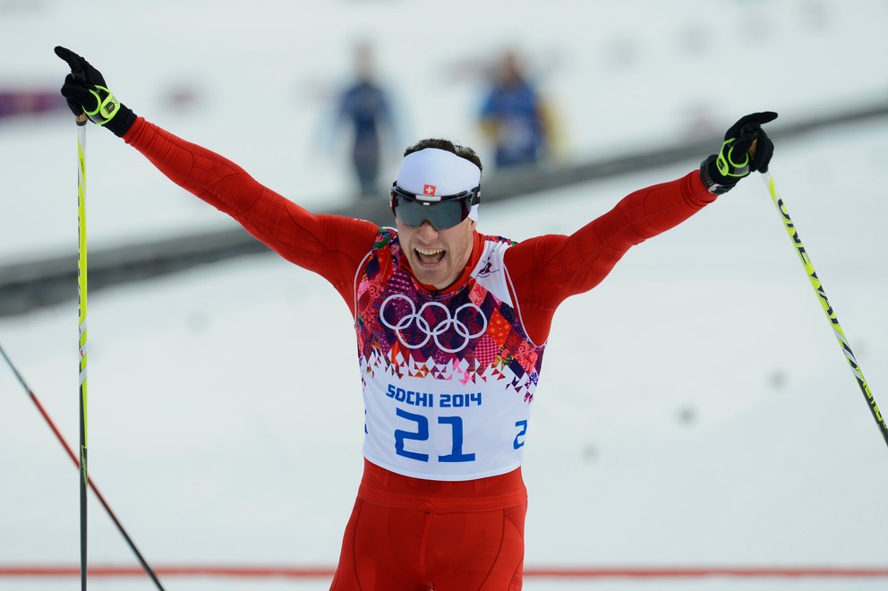 Na snímke švajčiarsky bežec na lyžiach Dario Cologna. 