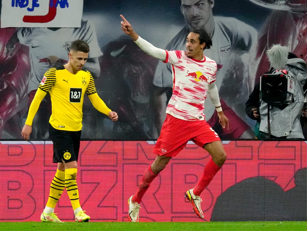 Yussuf Poulsen v drese RB Lipsko.