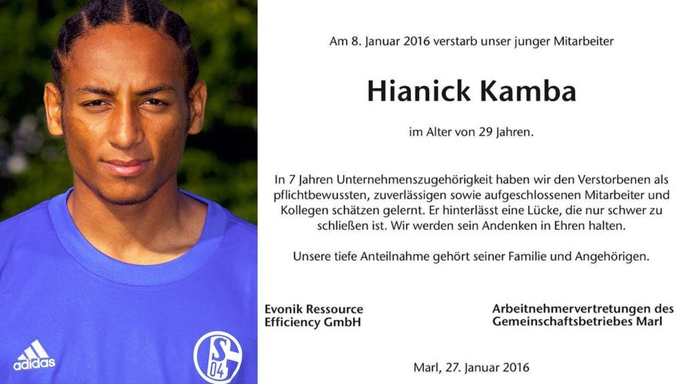 Hiannick Kamba zinscenoval svoju smrť.