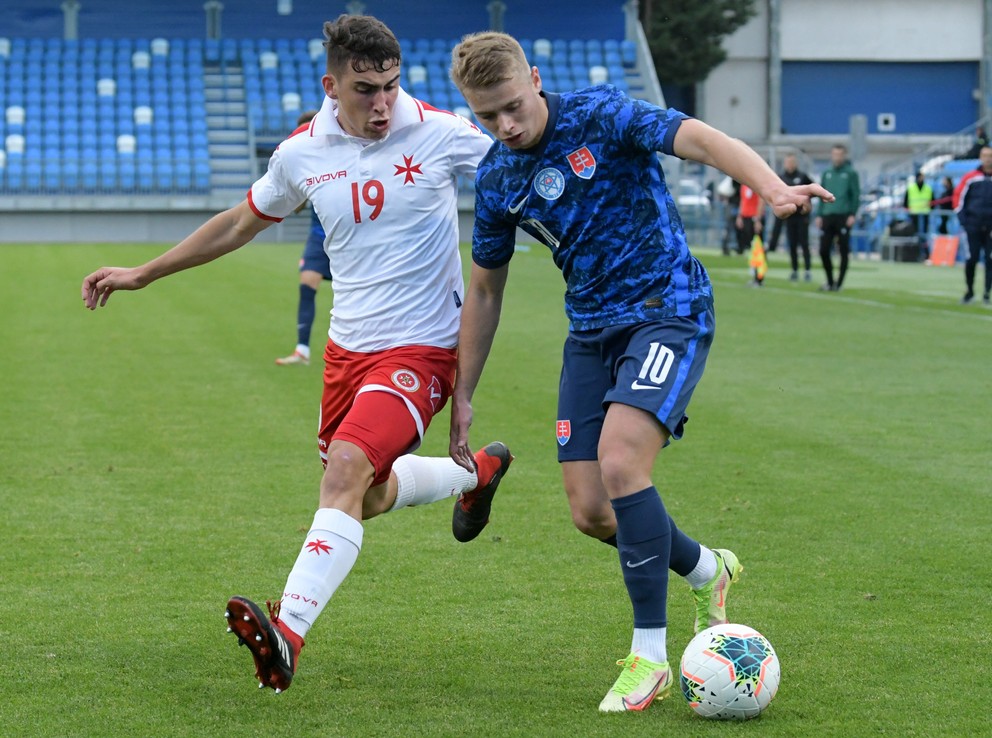 Roland Galčík v drese slovenskej reprezentácie do 21 rokov.