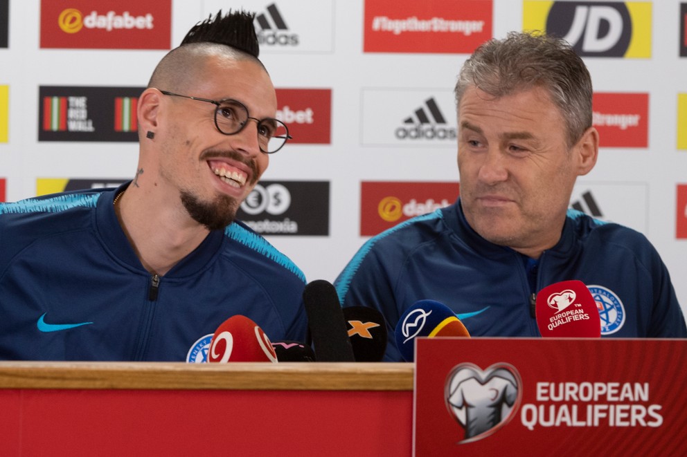 Pavel Hapal a Marek Hamšík.