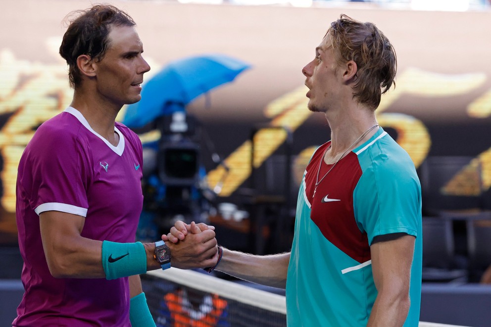 Rafael Nadal a Denis Shapovalov.