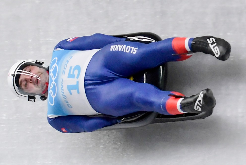 Slovenský sánkar Jozef Ninis na ZOH v Pekingu 2022.
