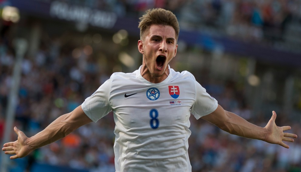 Martin Chrien in the jersey of the representation of Slovakia under 21 years.
