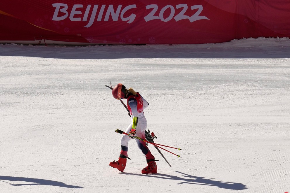 Mikaela Shiffrinová na ZOH 2022 v Pekingu.