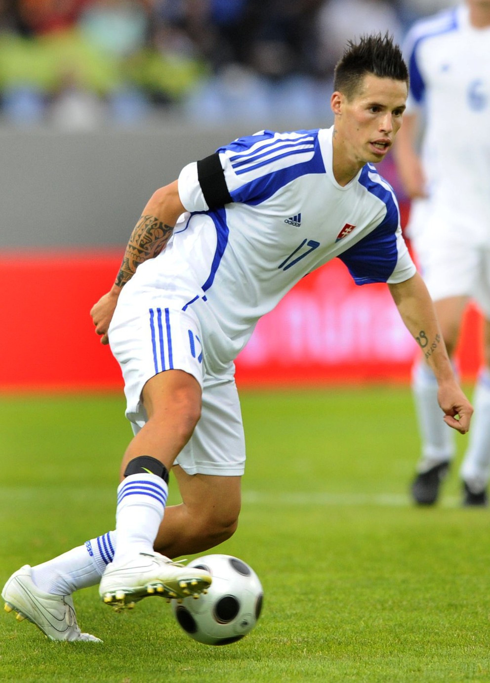 Marek Hamšík v zápase Island - Slovensko v auguste 2009.