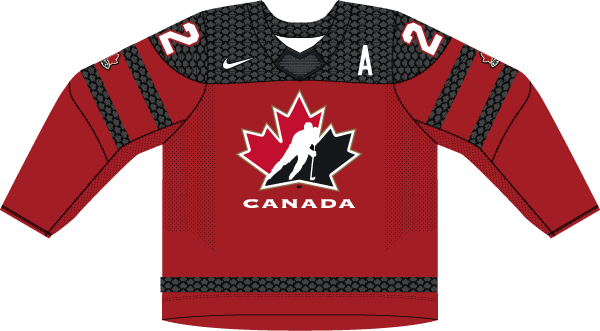 Kanada na MS v hokeji 2022 - dresy vonku. 
