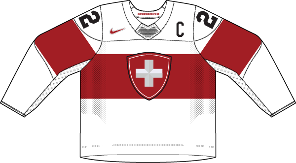Švajčiarsko na MS v hokeji 2023 - dresy vonku. 