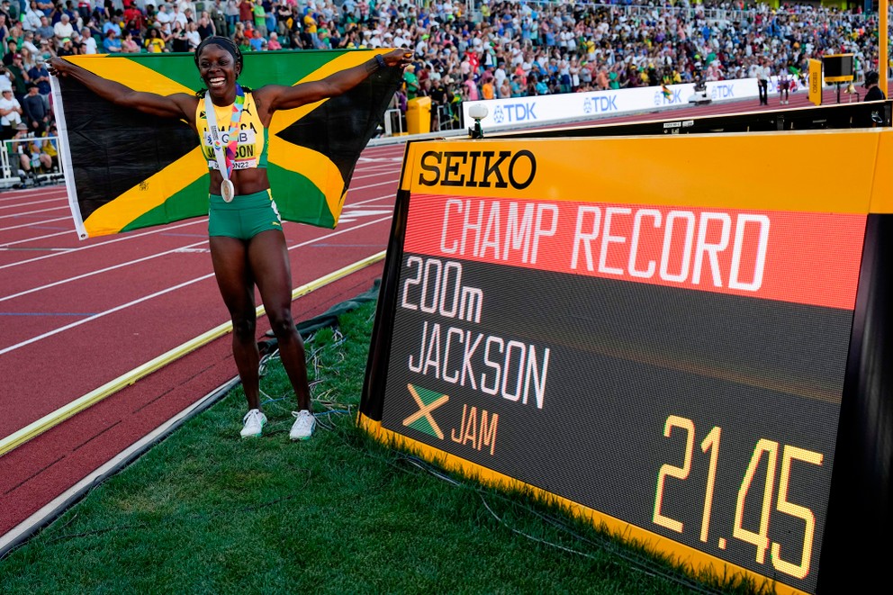 Jamajská šampiónka Jacksonová o 18 stotín zlepšila rekord MS. 