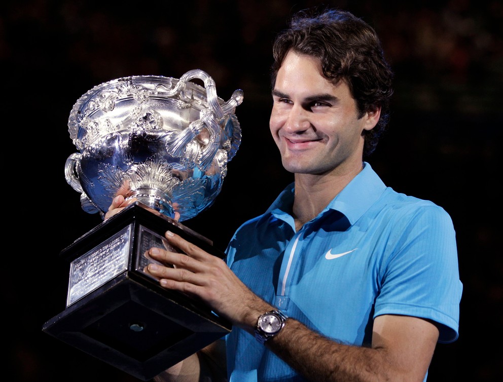 Roger Federer a jeho titul z Australian Open 2010.