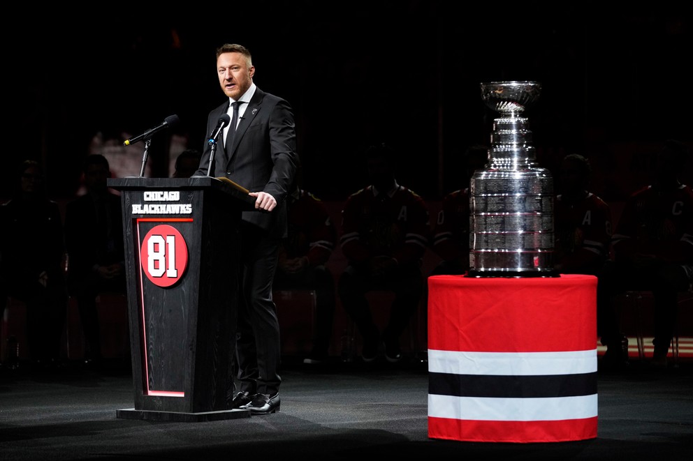 Marián Hossa a Stanley Cup.