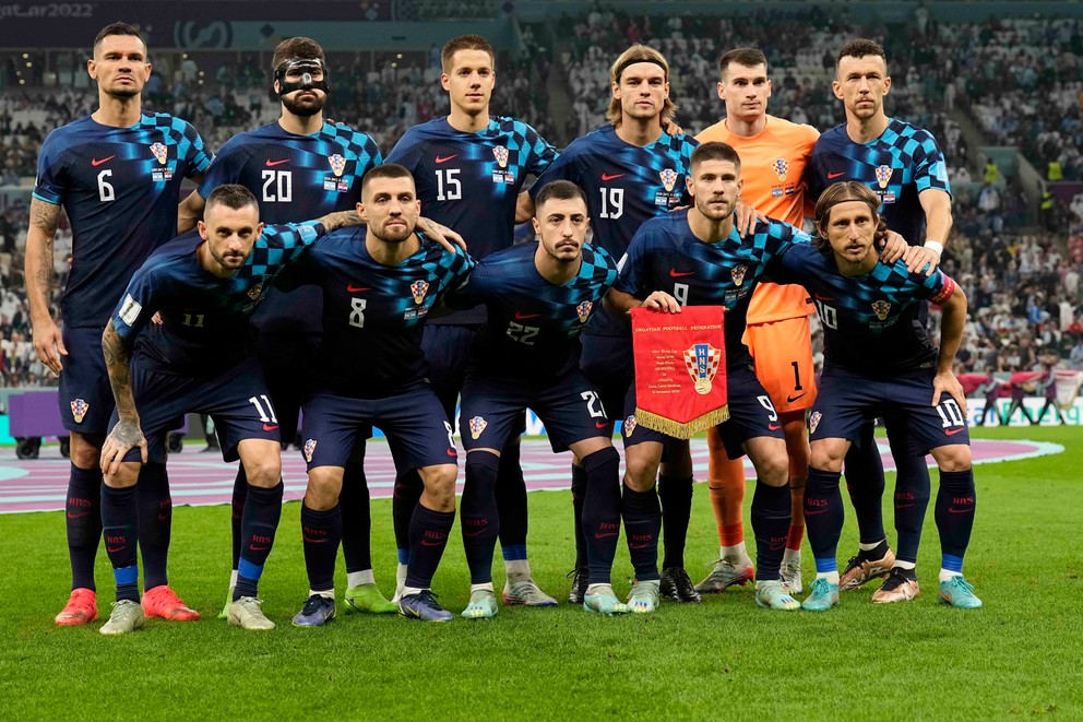 Momentka zo zápasu Argentína - Chorvátsko v semifinále MS vo futbale 2022.