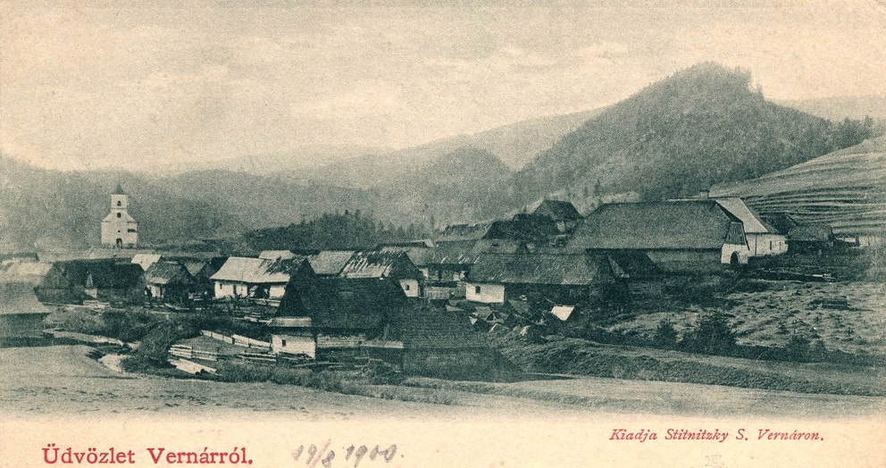 Obec Vernár na pohľadnici z roku 1900.