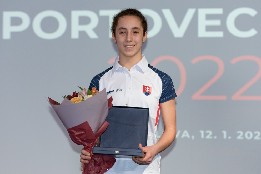 Slovenská reprezentantka v modernej gymnastike Michaela Žatková.