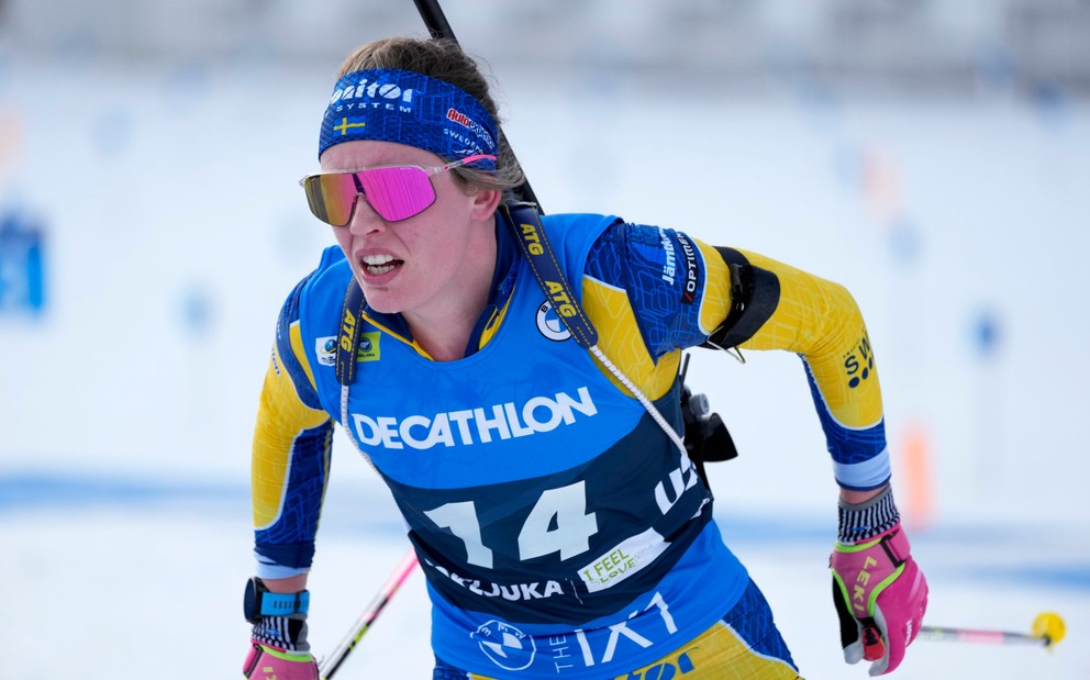 Švédska reprezentantka v biatlone Elvira Öbergová.