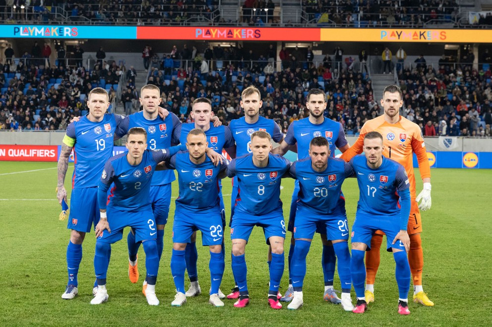 Slovenskí futbalisti pred zápasom proti Bosne a Hercegovine v kvalifikácii EURO 2024.