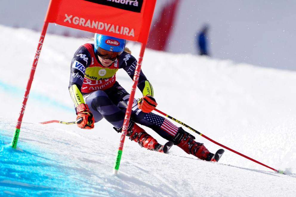 Mikaela Shiffrinová v záverečnom obrovskom slalome sezóny. 