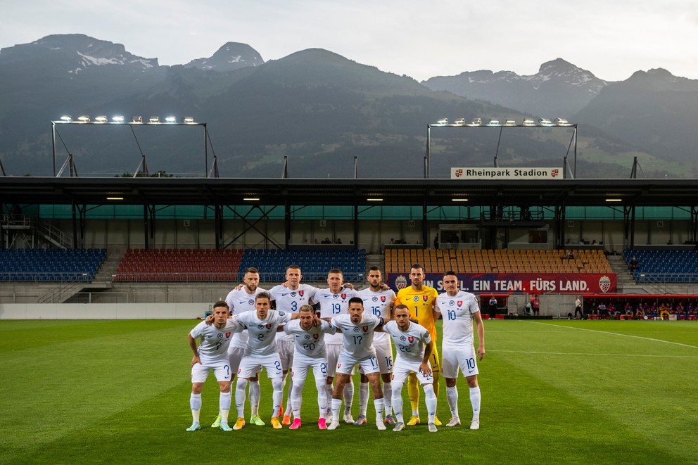 Futbalisti Slovenska pred zápasom Lichtenštajnsko - Slovensko v kvalifikácii EURO 2024.