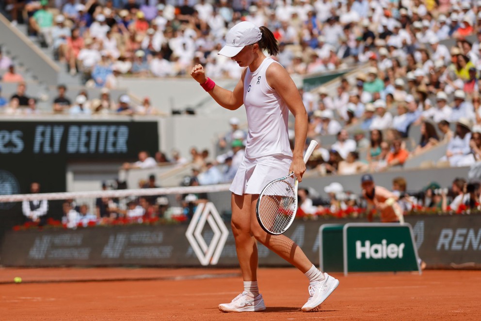 Poľská tenistka Iga Swiateková na Roland Garros 2023.