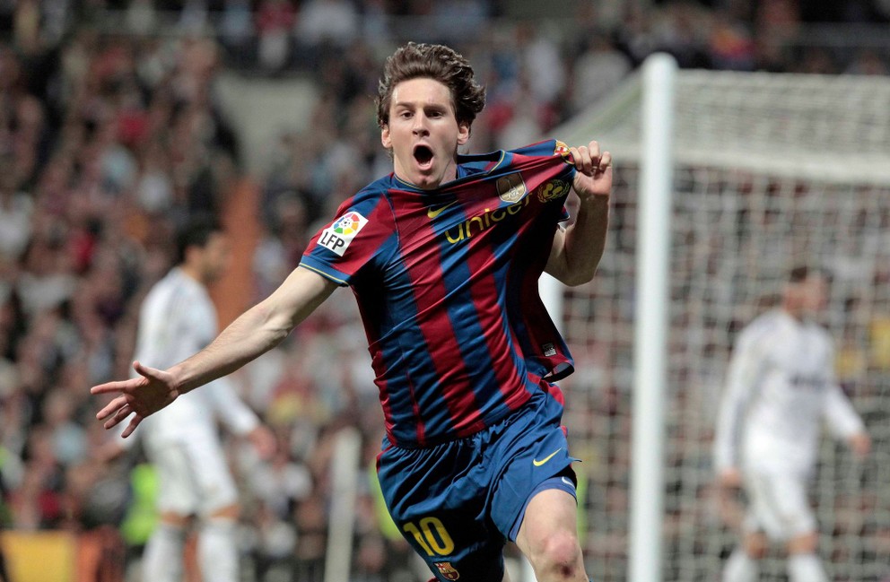 Lionel Messi v drese FC Barcelona.
