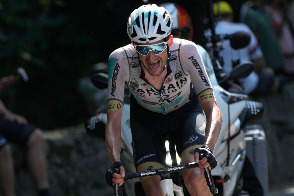 Holandský cyklista Wout Poels počas Tour de France 2023.