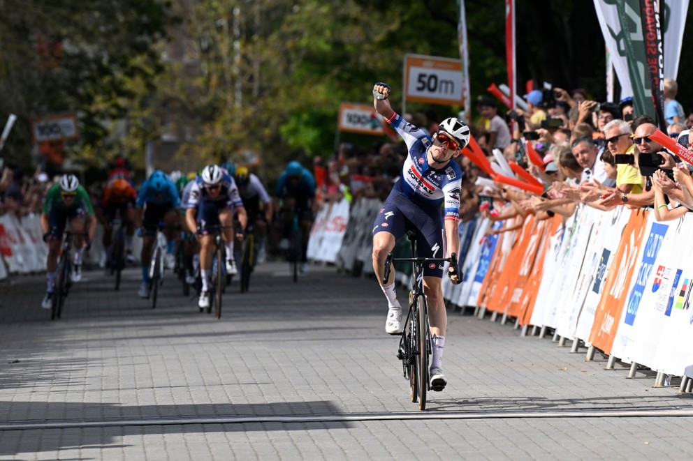 Dánsky cyklista Kasper Asgreen vyhral 5. etapu pretekov Okolo Slovenska 2023.