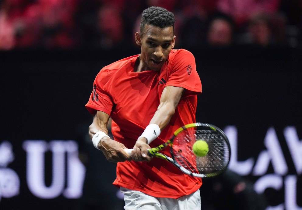 Kanadský tenista Felix Auger-Aliassime počas Laver Cupu 2023.