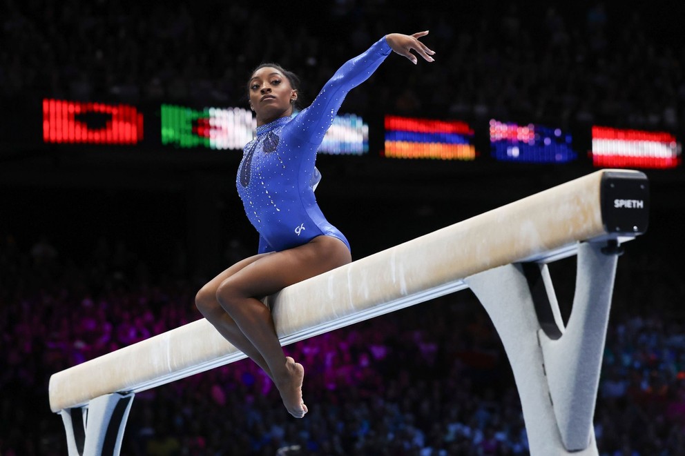 Simone Bilesová na MS v gymnastike 2023.