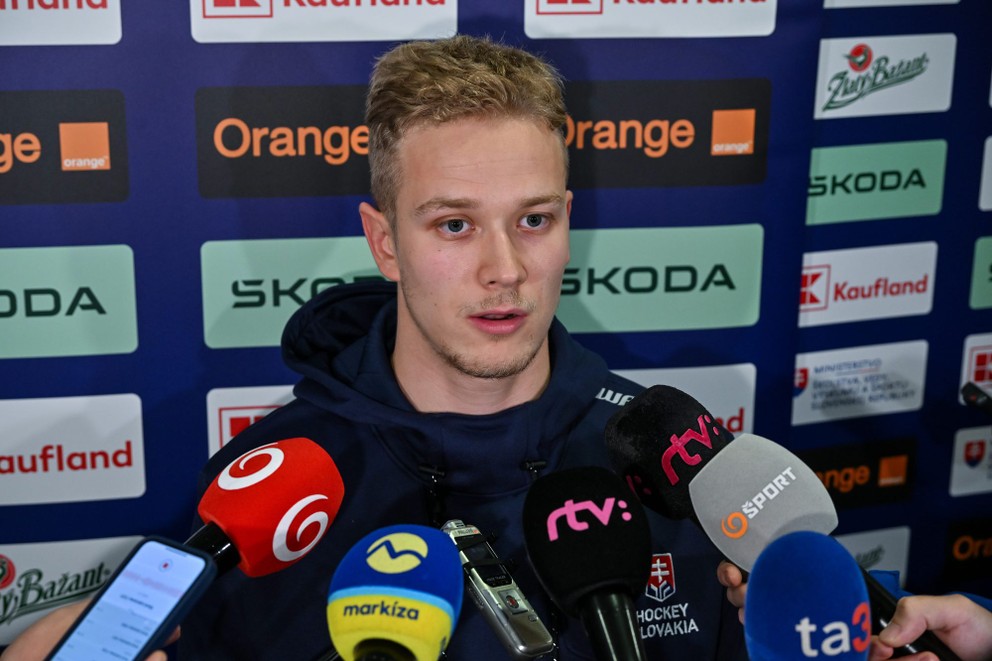 Andrej Kukuča počas zrazu slovenskej hokejovej reprezentácie.