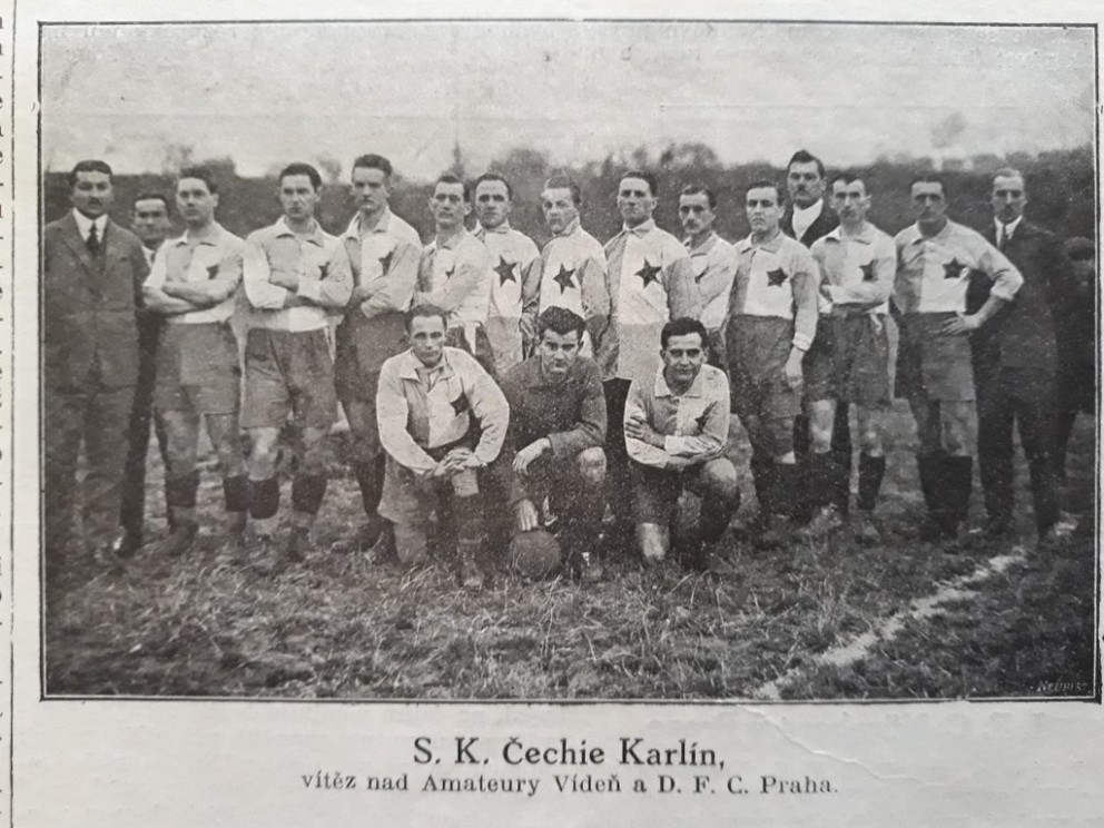 SK Čechie Karlín – avšak obľúbené názvy Viktoria, Union, Slavia, Slavoj, Sparta, Meteor, Admira, ale aj Čechie malo na území Prahy hneď viacero futbalových celkov.