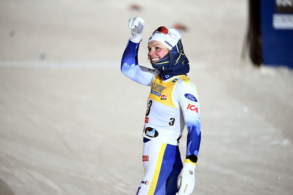Švédska reprezentantka v behu na lyžiach Emma Ribomová.