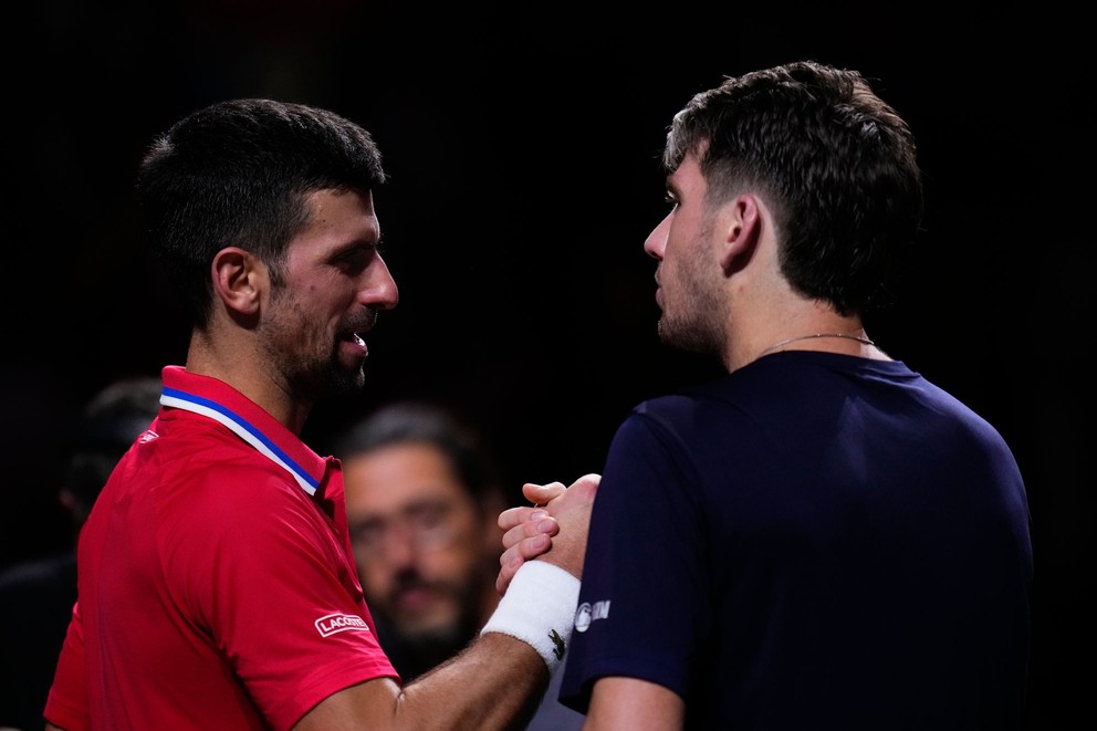 Novak Djokovič po víťazstve nad Britom Cameronom Norriem.