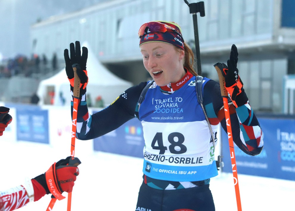 Nórska biatlonistka Maren Kirkeeideová na ilustračnom zábere.