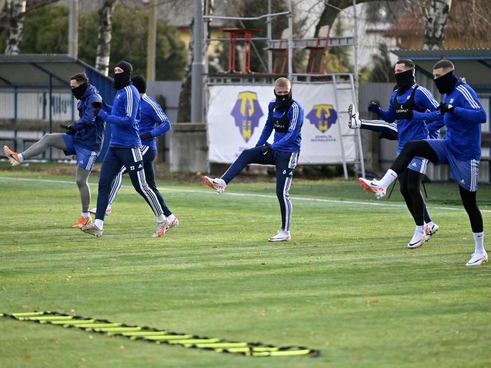 Tréning v rámci zimnej prípravy futbalového klubu MFK Zemplín Michalovce