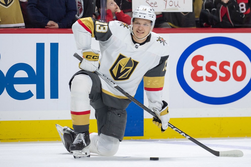 Jakub Demek v drese Vegas Golden Knights.