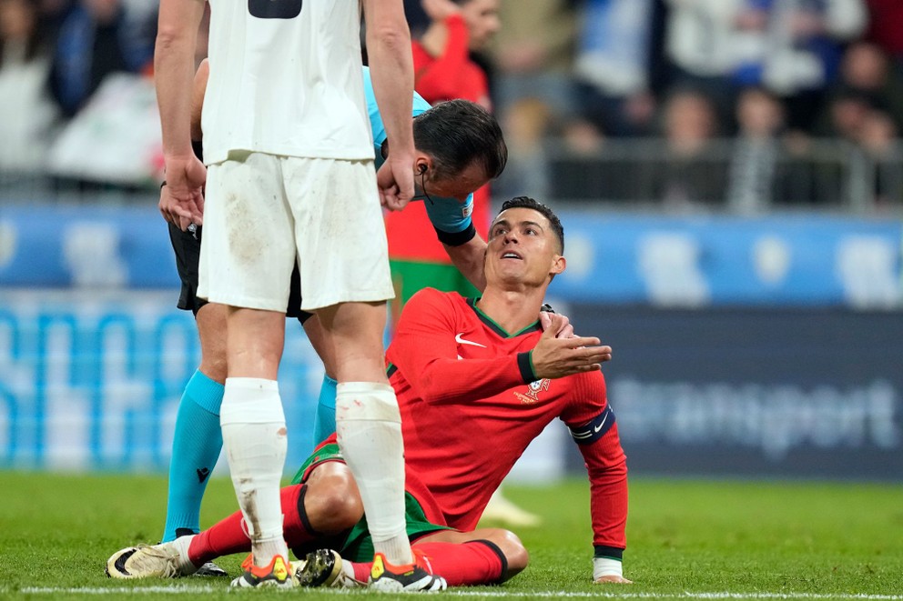 Cristiano Ronaldo v zápase Slovinsko - Portugalsko