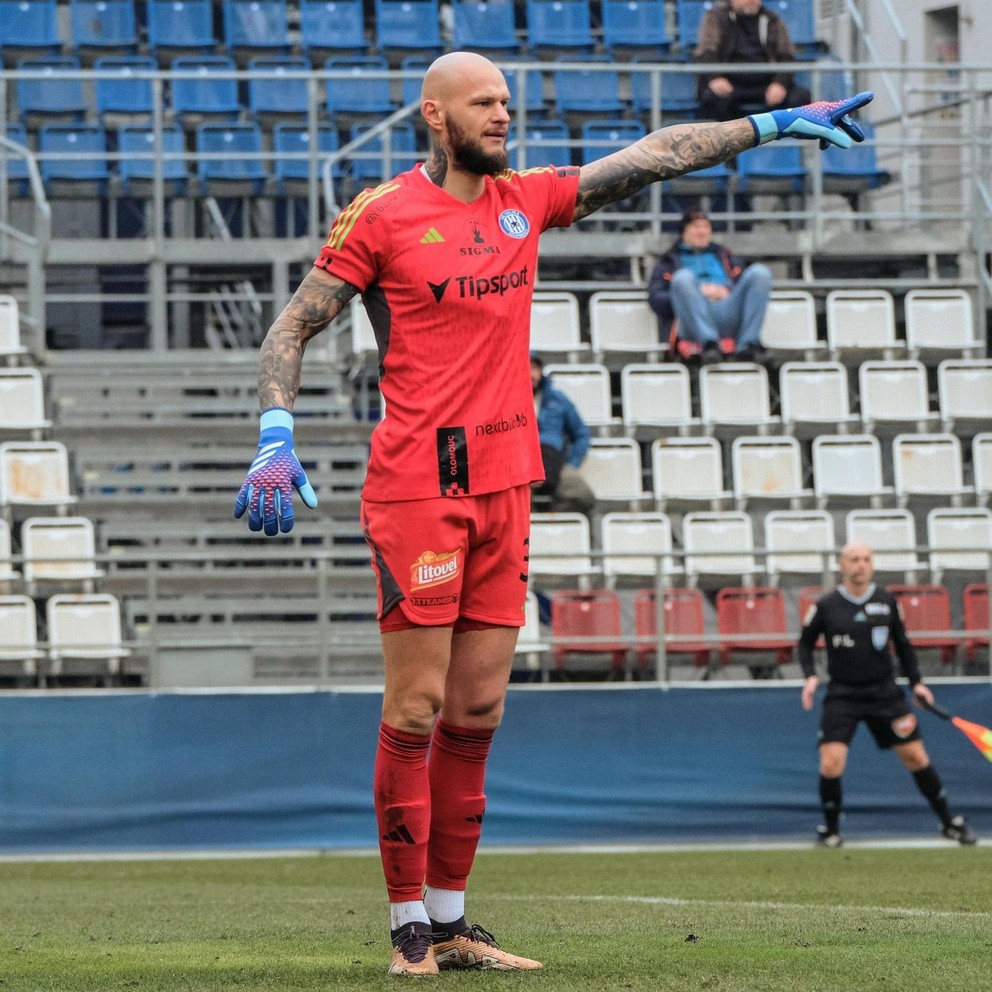 Matúš Macík v drese Sigmy Olomouc.