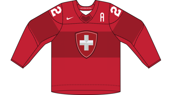 Švajčiarsko na MS v hokeji 2024 - dresy vonku. 