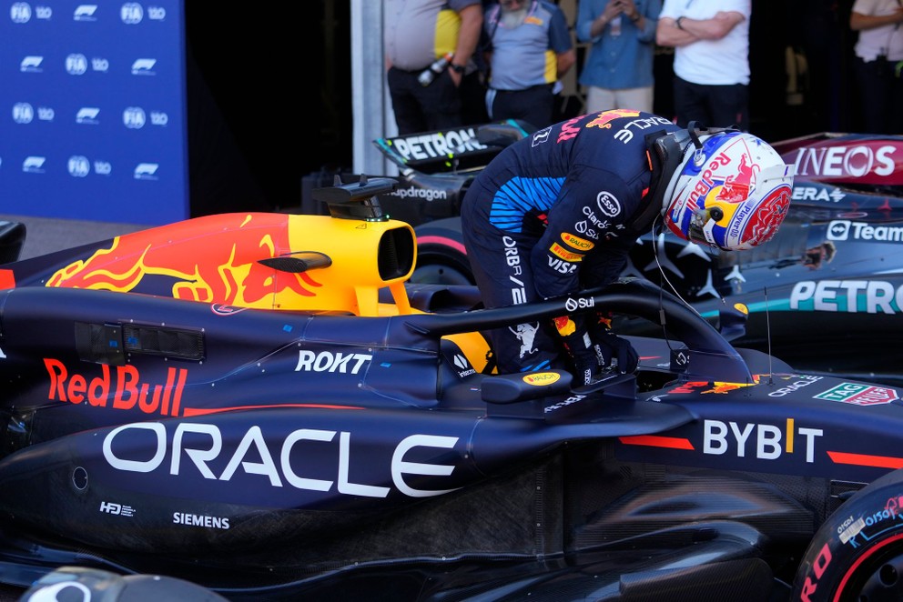 Max Verstappen po kvalifikácii na Veľkú cenu Monaka 2024.