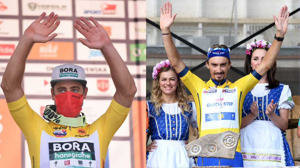 Peter Sagan a Julian Alaphilippe ako víťazi pretekov Okolo Slovenska. 