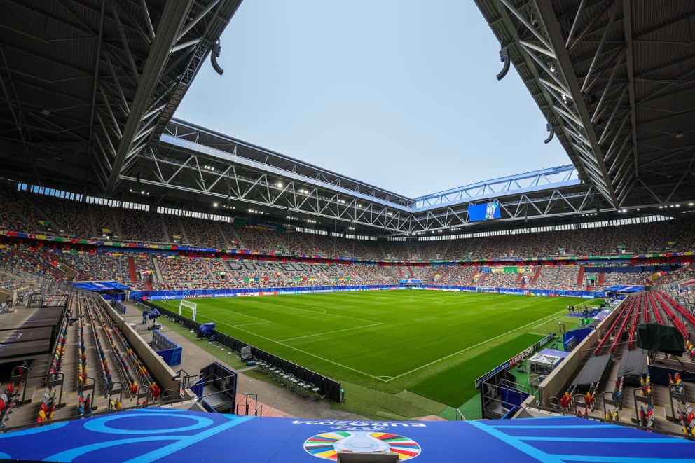 Štadión v Düsseldorfe, kde sa v piatok uskutoční zápas Slovensko - Ukrajina na EURO 2024.