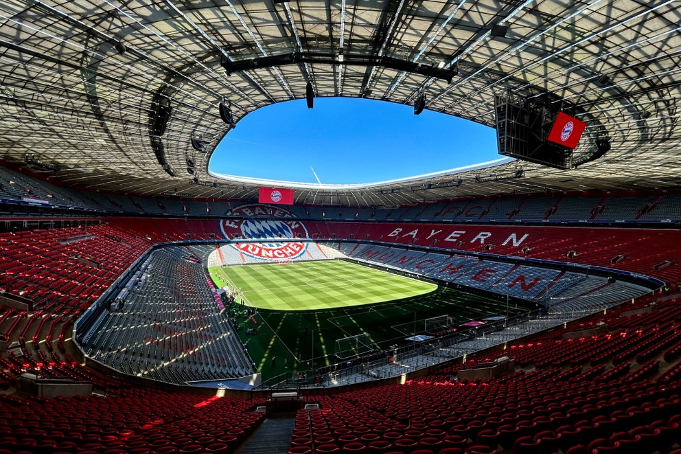 Allianz Arena v Mníchove. 