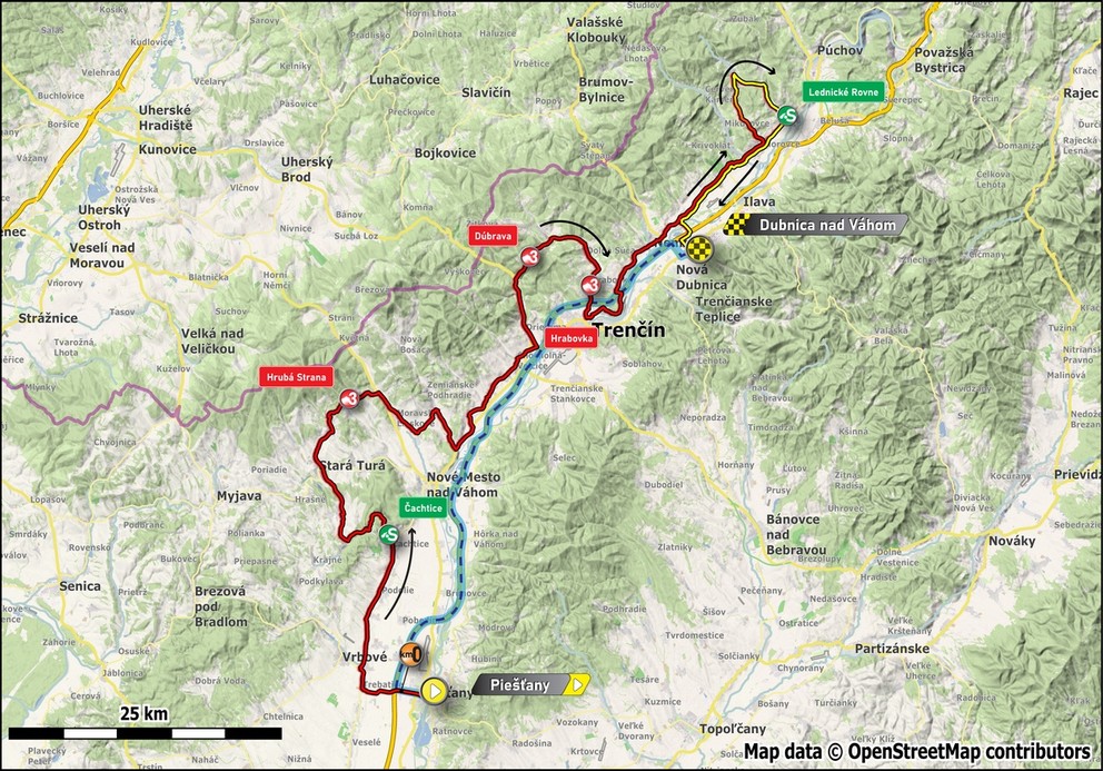 Mapa: 3. etapa na Okolo Slovenska 2024.