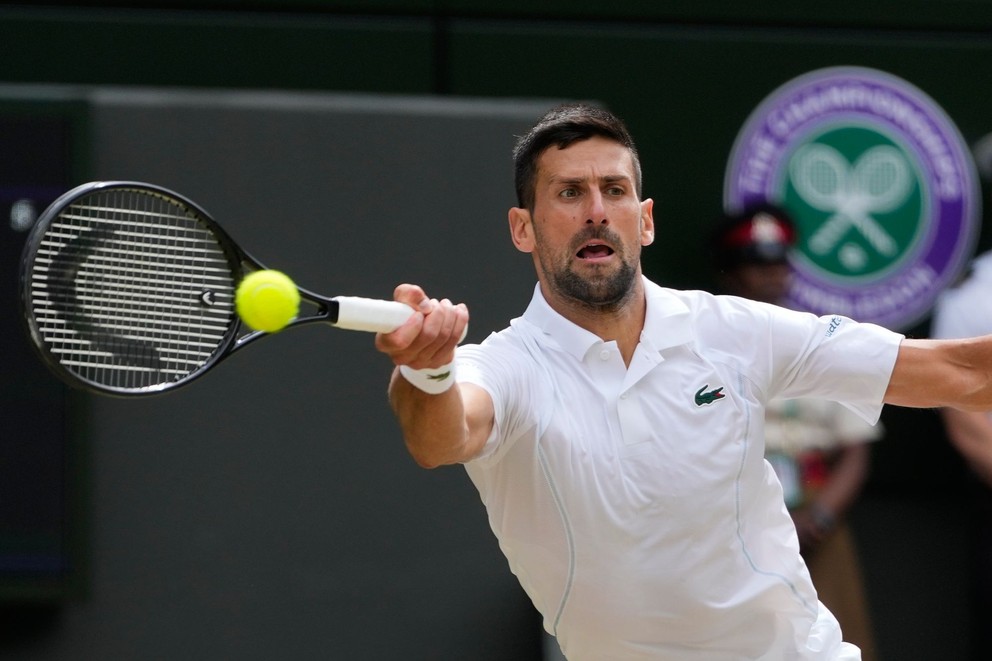 Novak Djokovic vo finále Wimledonu 2024.