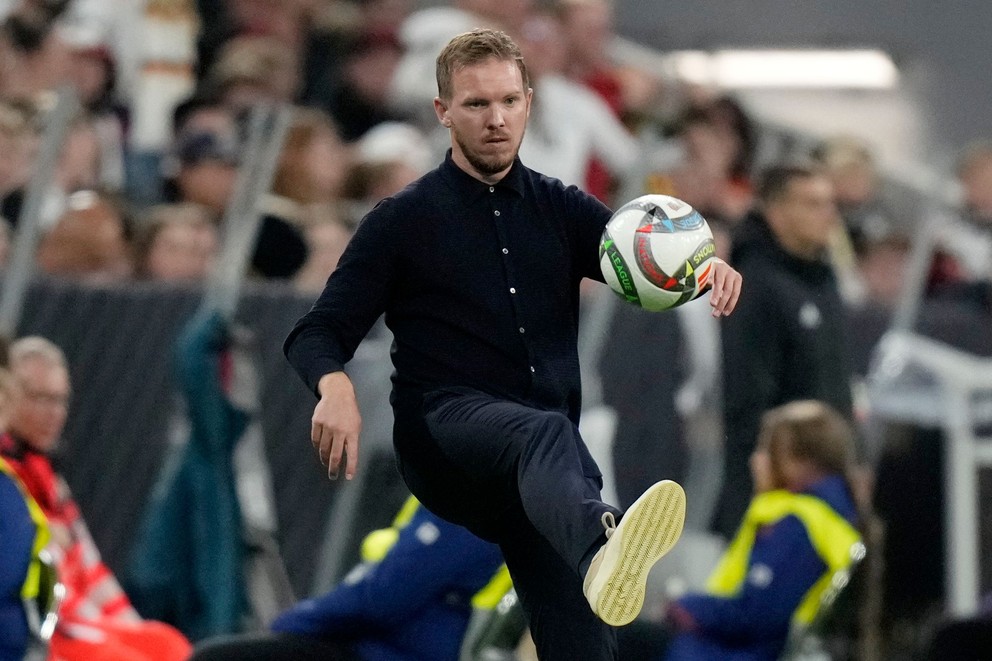 Julian Nagelsmann v zápase proti Holandsku.