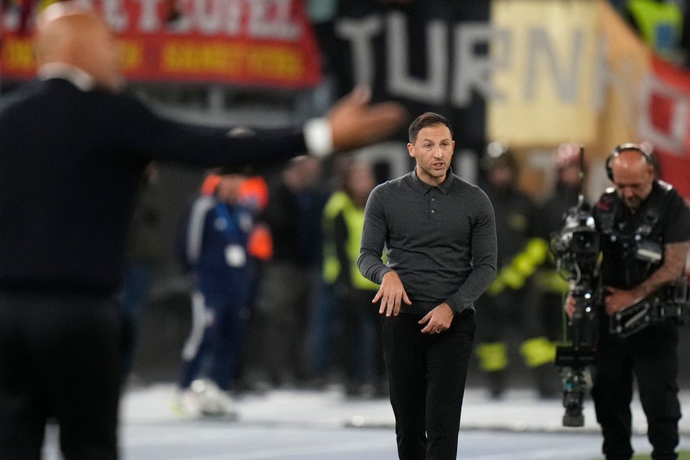 Domenico Tedesco v pozícii trénera belgickej futbalovej reprezentácie. 